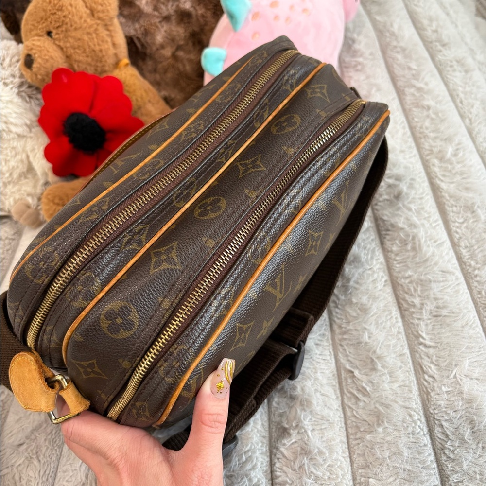 Brown and Tan Monogram Messenger Bag - Picture 4 of 8